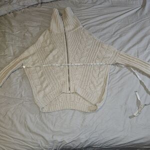 Express Cream Cable Knit Turtleneck Sweater